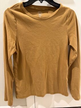 J. Crew Mustard Crewneck Long Sleeve Shirt